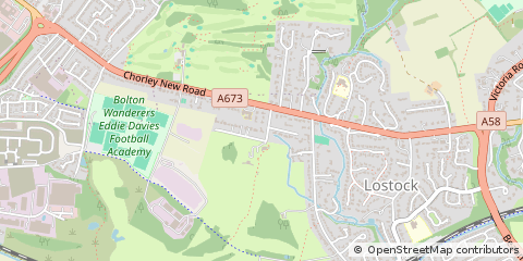 Map of Bolton, Lancashire