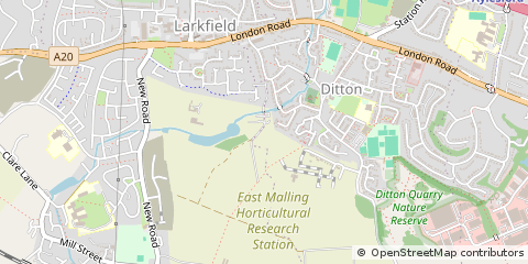 Map of Aylesford, Kent