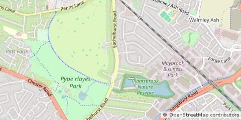 Map of Sutton Coldfield, West Midlands