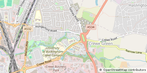 Map of Crewe, Cheshire