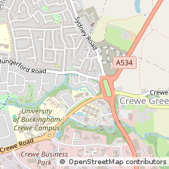 Map of Crewe, Cheshire