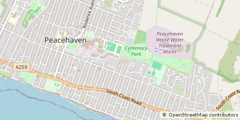 Map of Peacehaven, East Sussex
