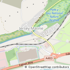 Map of Jersey Marine, Neath West Glamorgan