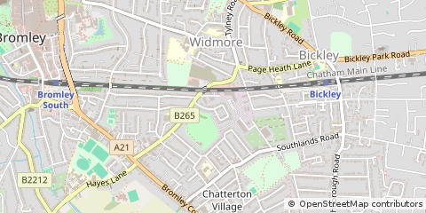Map of Bromley, Kent