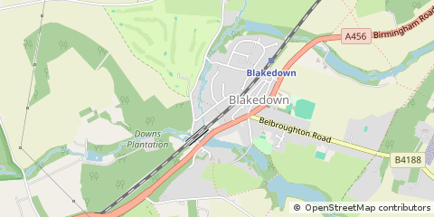 Map of Blakedown, Worcestershire