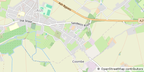 Map of Canterbury, Kent