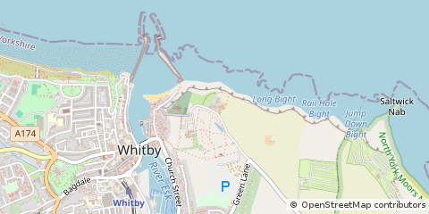 Map of Whitby, North Yorkshire