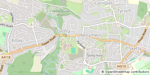 Map of Swansea