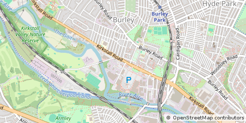 Map of Leeds, West Yorkshire