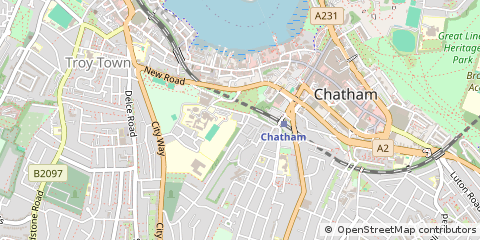 Map of Chatham, Kent