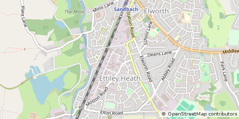Map of Sandbach, Cheshire