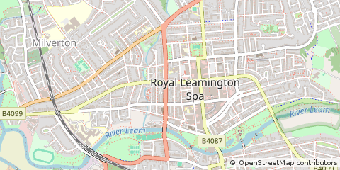 Map of Leamington SPA, Warwickshire