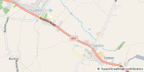 Map of Tarporley, Cheshire