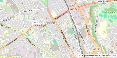 Map of Bradford, West Yorkshire