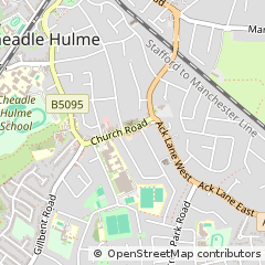 Map of Cheadle, Cheshire