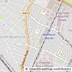 Map of Watford, Hertfordshire
