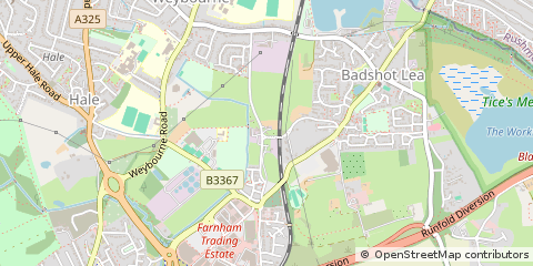 Map of Farnham, Surrey