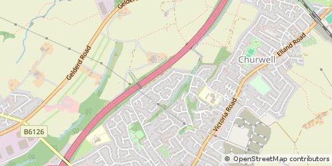 Map of Leeds, West Yorkshire
