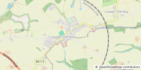 Map of Huddersfield, West Yorkshire