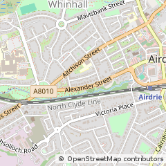 Map of Airdrie, North Lanarkshire
