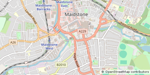 Map of Maidstone, Kent