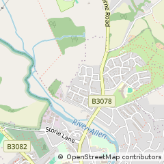 Map of Wimborne, Dorset
