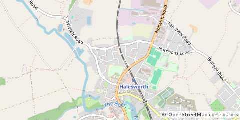 Map of Halesworth, Suffolk