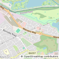 Map of Rotherham, South Yorkshire