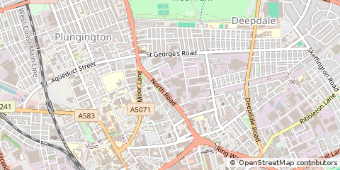 Map of Preston, Lancashire