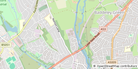 Map of Stoke-on-Trent, Staffordshire