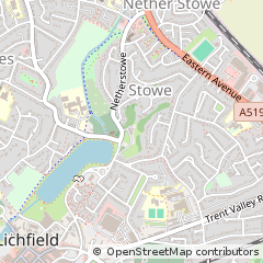 Map of Lichfield, Staffordshire