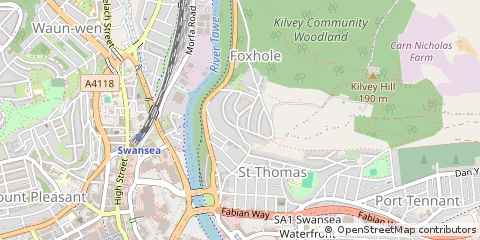 Map of Swansea