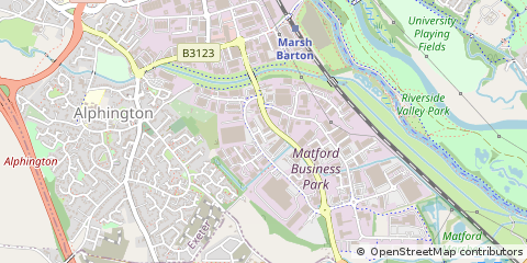 Map of Exeter, Devon