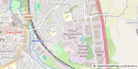 Map of Banbury, Oxfordshire