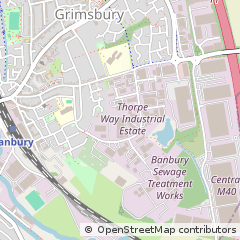 Map of Banbury, Oxfordshire
