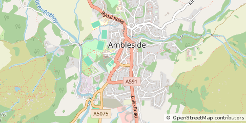 Map of Ambleside, Cumbria