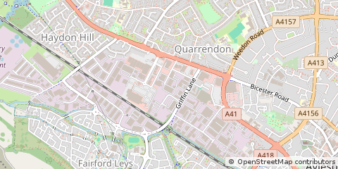 Map of Aylesbury, Buckinghamshire