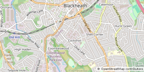 Map of Halesowen, West Midlands