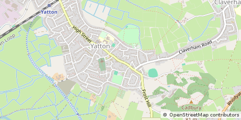 Map of Yatton, North Somerset