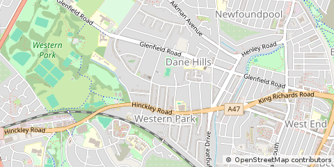 Map of Leicester