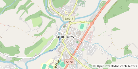 Map of Powys