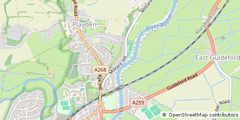 Map of RYE, East Sussex