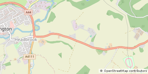 Map of Kington, Herefordshire