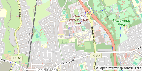 Map of Cheadle, Cheshire