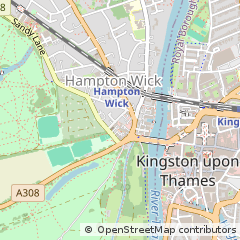 Map of Kingston Upon Thames, Surrey
