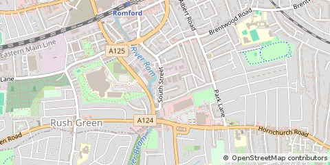 Map of Romford, Essex