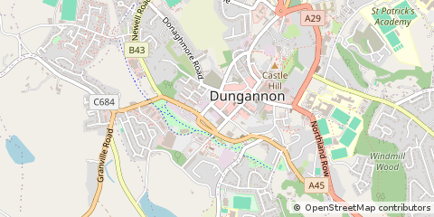 Map of Dungannon, Co Tyrone