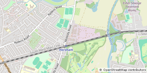 Map of Walton - on - Thames, Walton-on-Thames