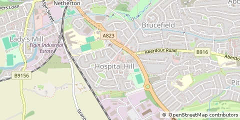 Map of Dunfermline, Fife