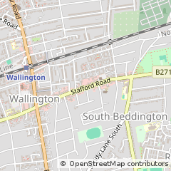 Map of Wallington, Surrey